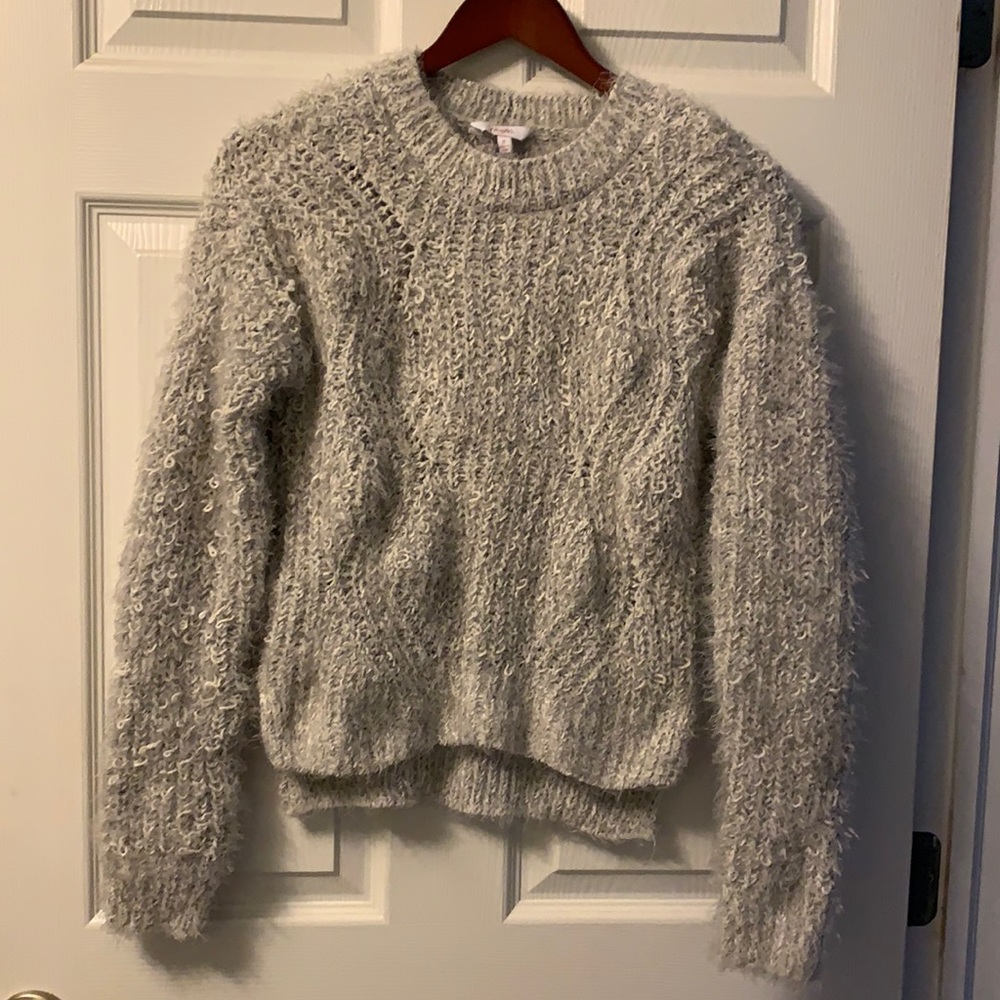 Candie’s fuzzy sweater